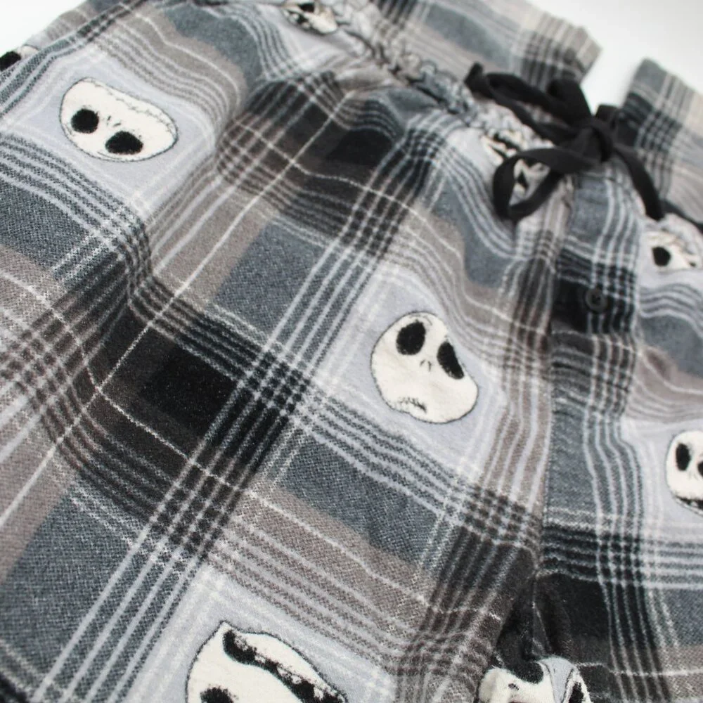 Disney Nightmare Before Christmas Sm Plaid Jack Skellington Lounge Pajama Pants - Picture 2 of 5